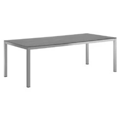 Stern Polaris Gartenmöbelset 7-tlg. Mit Tisch 220x100 Cm Silbergrau/Zement Dunkel -Garten Leben stern polaris gartenmoebelset 7 tlg mit tisch 220x100 cm 1423348 3