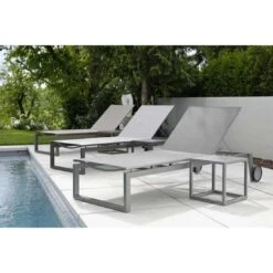 Stern Robin Rollliege Aluminium/Textilene Graphit/Silbergrau -Garten Leben stern robin rollliege aluminium textilene 43886 2