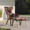 Stern Stan Flower Loungesessel Inkl. Hocker Aluminium/Stoff Schwarz Matt/Geblümt -Garten Leben stern stan diningsessel inkl hocker aluminium stoff 1362826 1