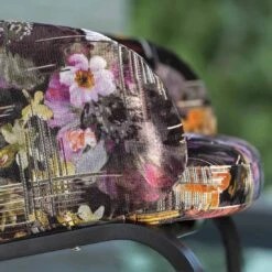 Stern Stan Flower Loungesessel Inkl. Hocker Aluminium/Stoff Schwarz Matt/Geblümt -Garten Leben stern stan diningsessel inkl hocker aluminium stoff 1362826 7