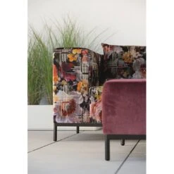 Stern Taavi Flower Ecklounge Aluminium/Polster Schwarz Matt/Geblümt -Garten Leben stern taavi loungeecke aluminium polster 1362749 4