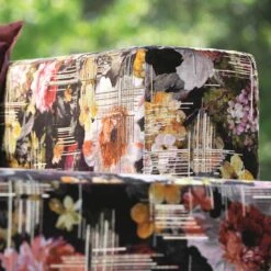 Stern Taavi Flower Ecklounge Aluminium/Polster Schwarz Matt/Geblümt -Garten Leben stern taavi loungeecke aluminium polster 1362749 5