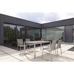 Stern Gartentisch-Gestell 160x90cm Edelstahl Vierkantrohr -Garten Leben stern tischgestell 160x90 cm edelstahl mit vierkantrohr 2