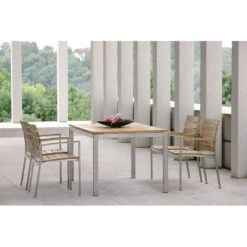 Stern Gartentisch-Gestell 160x90cm Edelstahl Vierkantrohr -Garten Leben stern tischgestell 160x90 cm edelstahl mit vierkantrohr 3