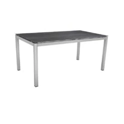 Stern Gartentisch-Gestell 160x90cm Edelstahl Vierkantrohr -Garten Leben stern tischgestell 160x90 cm edelstahl mit vierkantrohr 5