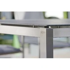 Stern Gartentisch-Gestell 200x100cm Edelstahl Vierkantrohr Silber -Garten Leben stern tischgestell 200x100cm edelstahl vierkantrohr 1442048 2