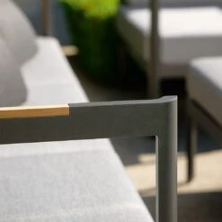 Stern Viggo Loungeset 2-tlg. Aluminium/Textilene Anthrazit/Seidengrau -Garten Leben stern viggo loungeset 2 tlg aluminium textilene 1454093 3