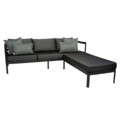 Stern Viggo Loungeset Aluminium/Polyacryl Schwarz Matt/Seidenschwarz -Garten Leben stern viggo loungeset aluminium polyacryl 1489865 3