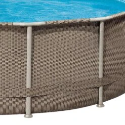 Summer Fun Frame Pool Set Ø427x107cm Rattan Braun -Garten Leben summer fun frame pool set durchm427x107cm 1419696 4
