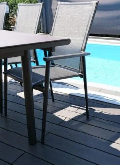 Sungörl Bornheim Stapelsessel Aluminium/Textilene Anthrazit/Schwarz -Garten Leben sungoerl bornheim stapelsessel aluminium textilene 1471715 2