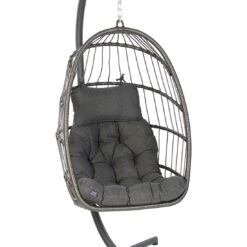 Sungörl Lana Hängesessel Faltbar Stahl/Polyester Anthrazit/Grau Meliert -Garten Leben sungoerl lana haengesessel faltbar stahl polyester 1367578 3