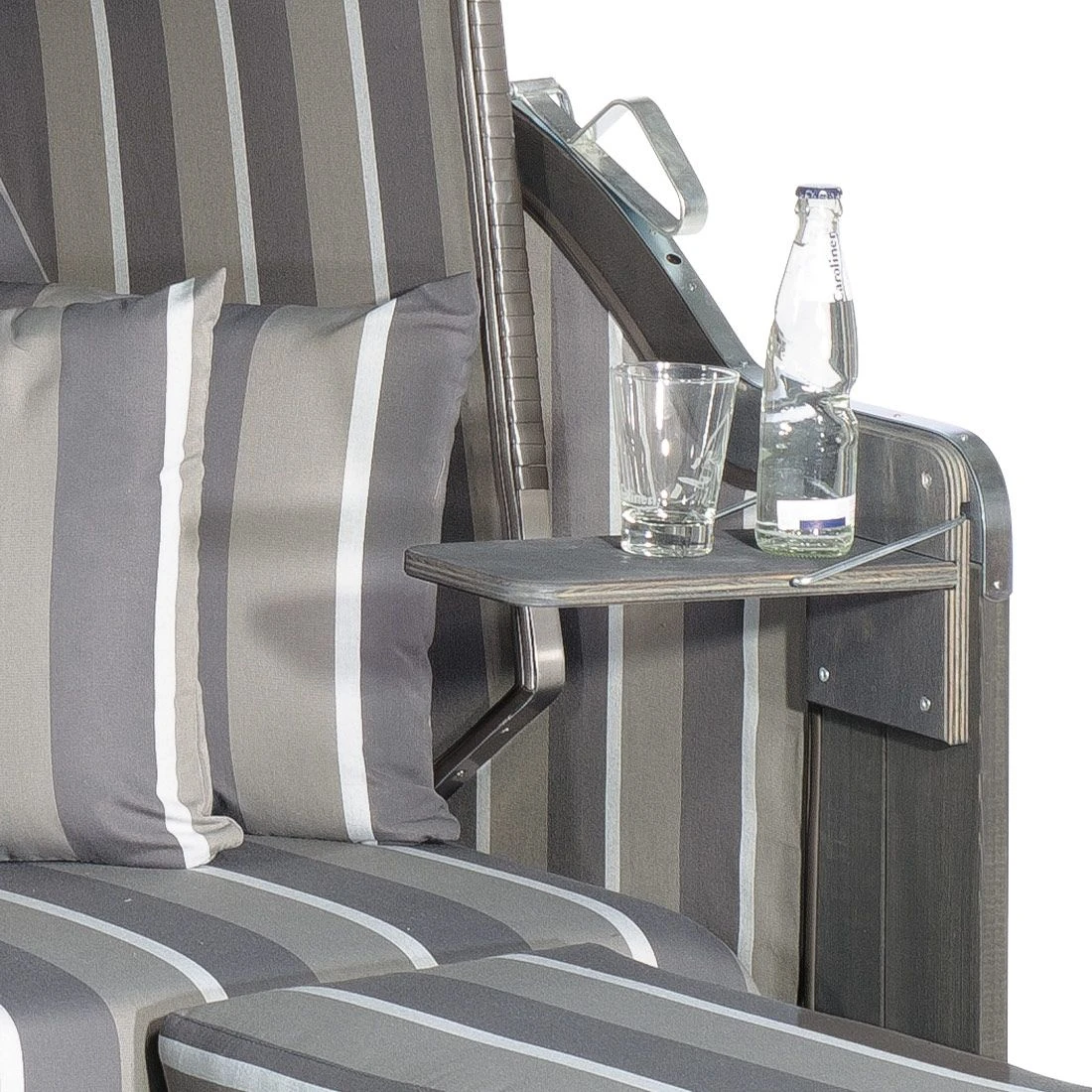 Sunny Smart Rustikal 250 Plus Strandkorb Geflecht/Fichte Anthrazit 4 Sunny Smart Rustikal 250 Plus Strandkorb Geflecht/Fichte Anthrazit – Bild 2