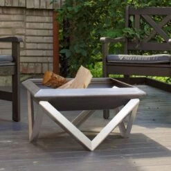 SvenskaV Gilge Design-Feuerschale 79x79cm Edelstahl Gebürstet -Garten Leben svenskav gilge design feuerschale o79cm edelstahl geburstet 1087782 2