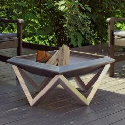 SvenskaV Gilge Design-Feuerschale 79x79cm Edelstahl Gebürstet -Garten Leben svenskav gilge design feuerschale o79cm edelstahl geburstet 1087782 3