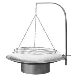 SvenskaV Grace Feuerschale Ø80cm Inkl. Schwenkgrill Edelstahl Ø63