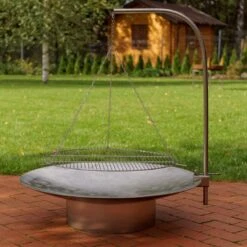 SvenskaV Grace Feuerschale Ø80cm Inkl. Schwenkgrill Edelstahl Ø63 -Garten Leben svenskav grace feuerschale o80cm inkl schwenkgrill edelstahl o63 4