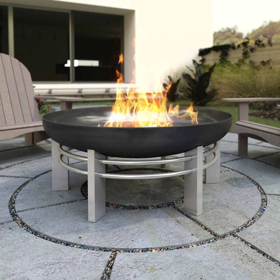 SvenskaV Jura Super XXL Feuerschale Ø79cm Rohstahl Schwarz 4 SvenskaV Jura Super XXL Feuerschale Ø79cm Rohstahl Schwarz – Bild 2