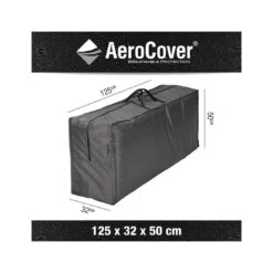 AeroCover Schutztasche Für Auflagen 123x32x50cm Polyester Uni Anthrazit -Garten Leben tragetasche 123x32x50cm 8