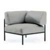Vermobil Miami Eck-/Endmodul Stahl/Polster Schwarz/Grau -Garten Leben vermobil miami eckmodul stahl polster 1374266 1
