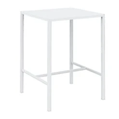 Vermobil Seaside Bartisch 75x75cm Stahl Matt Weiß