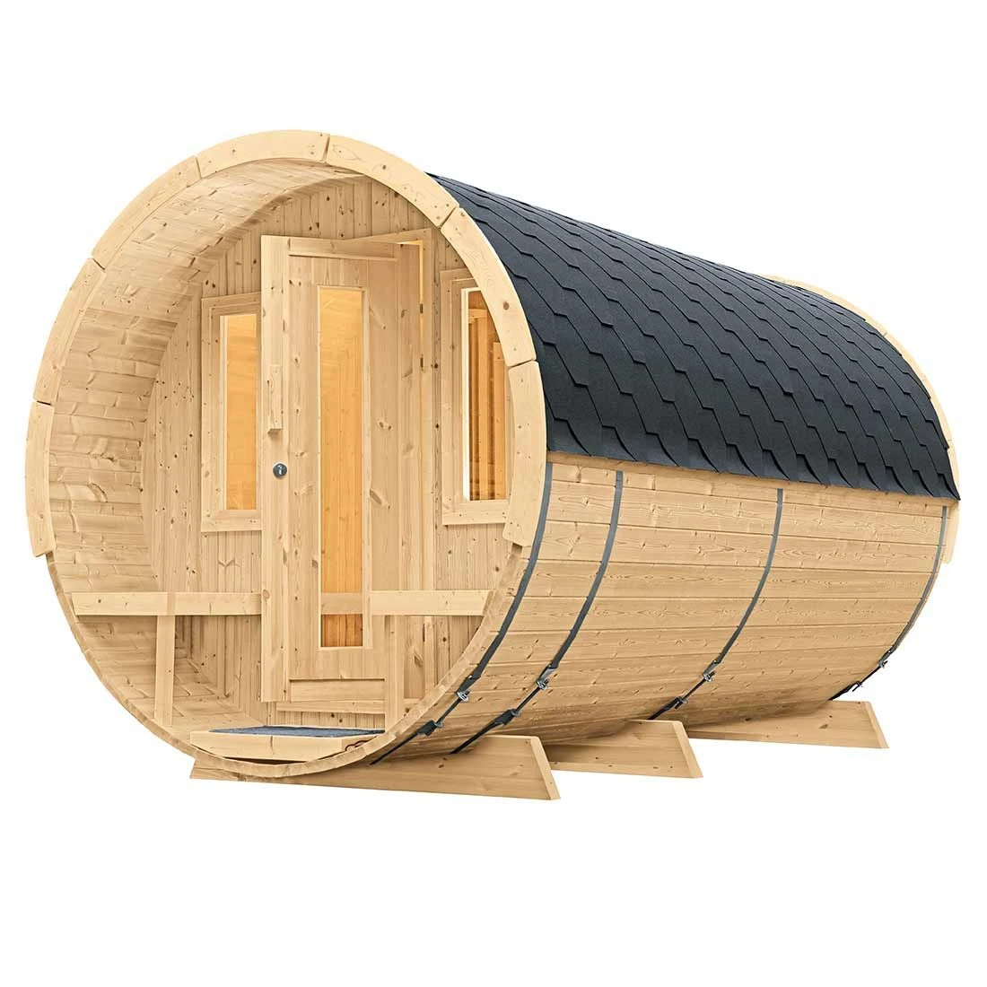 Wolff Finnhaus De Luxe Saunafass 400 Bausatz Natur 3 Wolff Finnhaus De Luxe Saunafass 400 Bausatz Natur