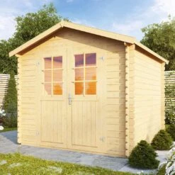 Wolff Finnhaus Lyon B Gartenhaus 230x230cm Inkl. Fußboden+Doppeltür Natur -Garten Leben wolff finnhaus lyon b gartenhaus 230x230cm inkl fussboden doppeltuer 1401524 2