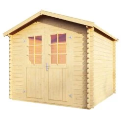 Wolff Finnhaus Lyon Gartenhaus Mit Doppeltür Natur