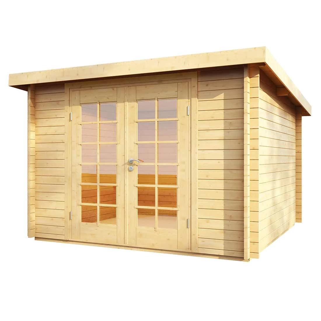 Wolff Finnhaus Pulti 34-C Typ 3 Gartenhaus 300x300cm+Vollglastür Natur 3 Wolff Finnhaus Pulti 34-C Typ 3 Gartenhaus 300x300cm+Vollglastür Natur