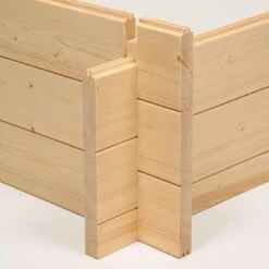 Wolff Finnhaus Pulti 34-C Typ 4 Gartenhaus 300x300+Dreieckglastür Natur -Garten Leben wolff finnhaus pulti 34 c typ 4 gartenhaus 300x300 dreieckglastuer 1403141 3