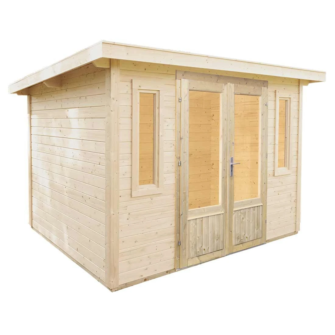 Wolff Finnhaus Pulti Moderna B Gartenhaus 320x260cm+Doppeltür Natur 3 Wolff Finnhaus Pulti Moderna B Gartenhaus 320x260cm+Doppeltür Natur