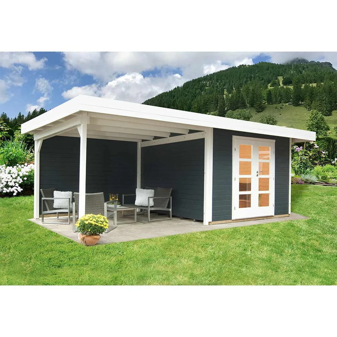 Wolff Finnhaus Relax Lounge B Gartenhaus Mit Anbau Und Rückwand 300 Cm Anthrazit 3 Wolff Finnhaus Relax Lounge B Gartenhaus Mit Anbau Und Rückwand 300 Cm Anthrazit