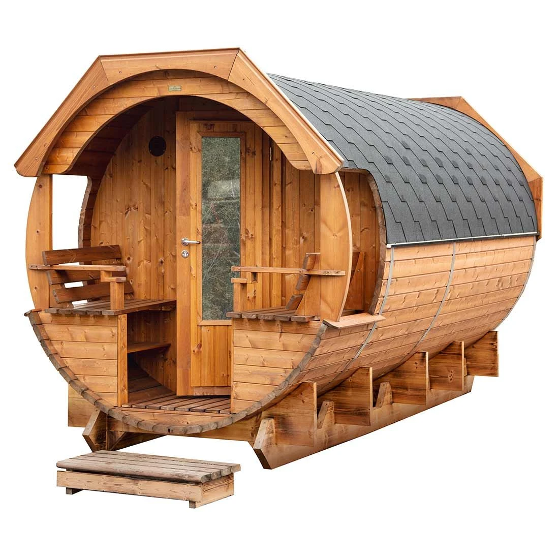 Wolff Finnhaus Svenja 1 Saunafass Premium Bausatz Ø226x411cm Thermoholz 3 Wolff Finnhaus Svenja 1 Saunafass Premium Bausatz Ø226x411cm Thermoholz