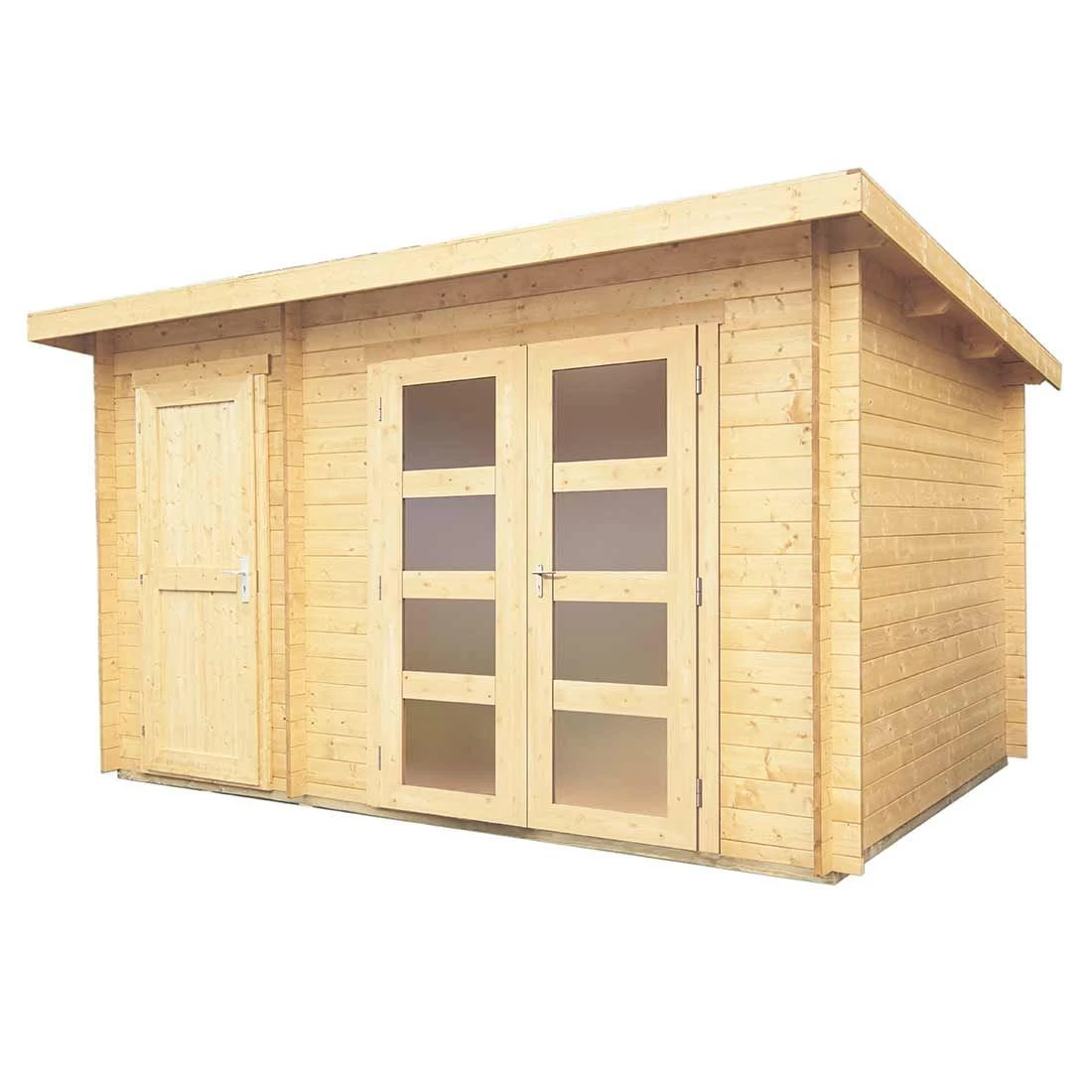 Wolff Finnhaus Toulouse Gartenhaus 380x250cm+Einzel-+Doppeltür Natur 3 Wolff Finnhaus Toulouse Gartenhaus 380x250cm+Einzel-+Doppeltür Natur