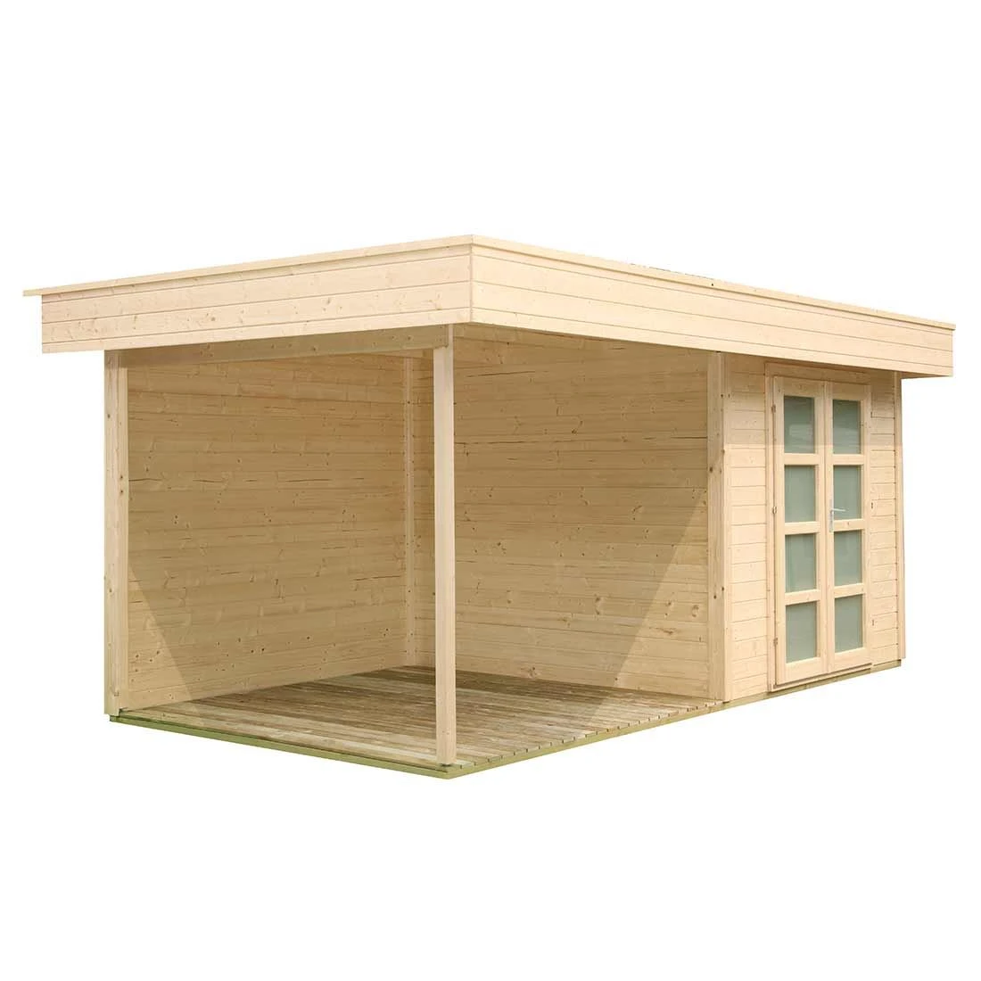 Wolff Finnhaus Varianta A Gartenhaus 500x250+Seitendach+Terrassenfussboden 250cm Natur 3 Wolff Finnhaus Varianta A Gartenhaus 500x250+Seitendach+Terrassenfussboden 250cm Natur