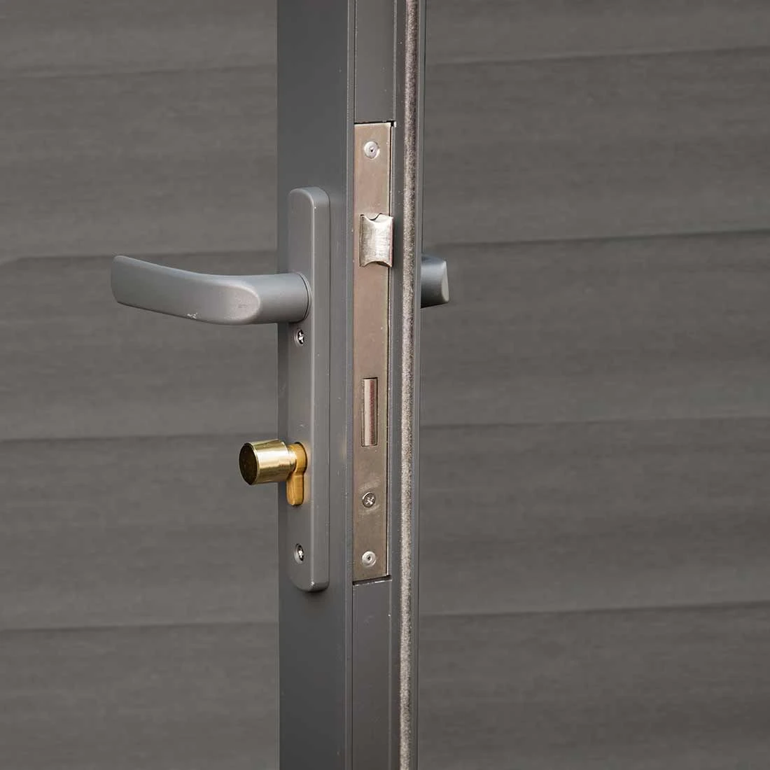 Wolff Finnhaus WPC-Trend B Gartenhaus 234x187cm+Doppeltür Grau 9 Wolff Finnhaus WPC-Trend B Gartenhaus 234x187cm+Doppeltür Grau – Bild 7