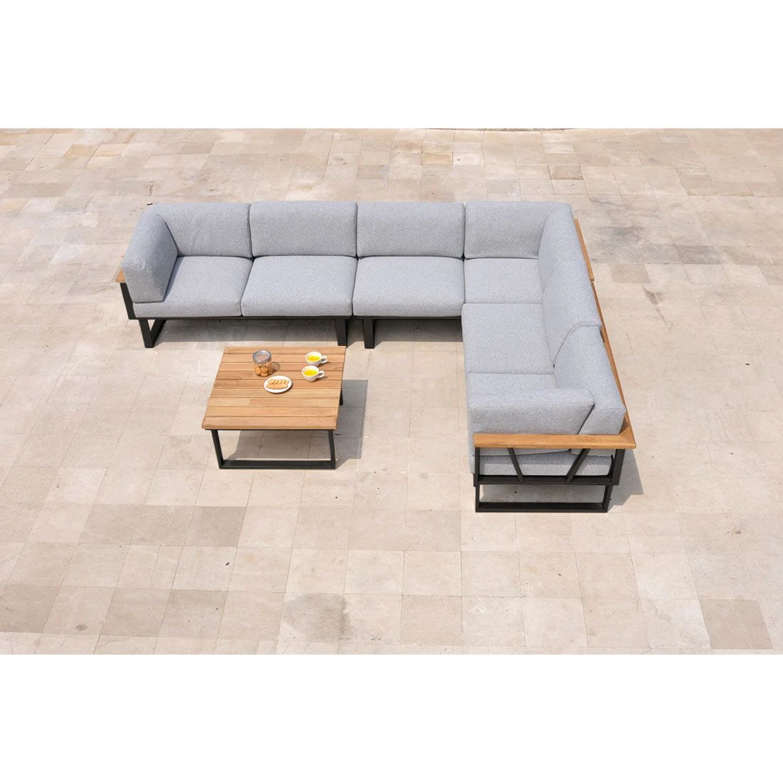 Zebra Belvedere Ecklounge 4-tlg. Edelstahl/Olefin Graphit/Grau 3 Zebra Belvedere Ecklounge 4-tlg. Edelstahl/Olefin Graphit/Grau