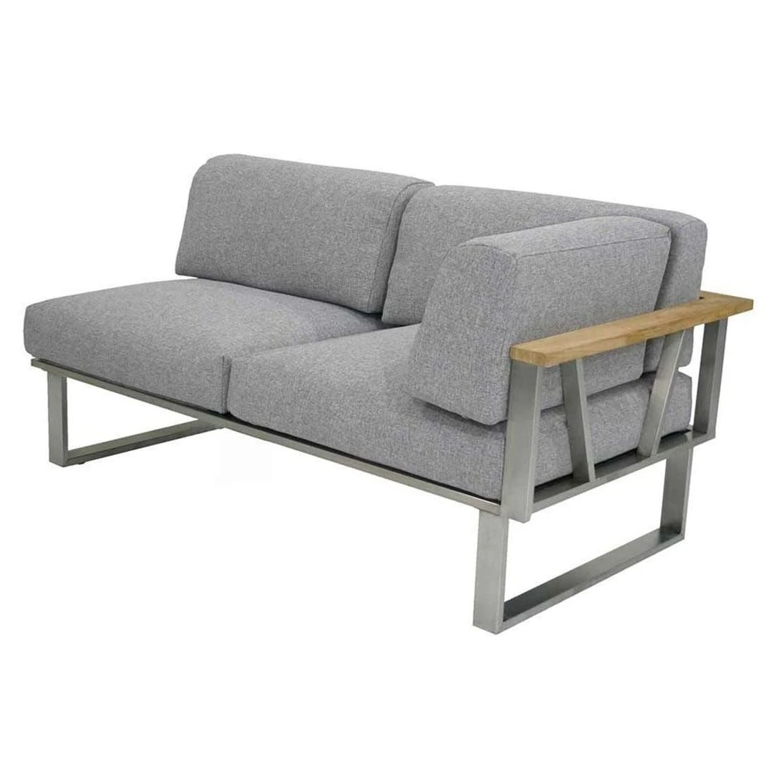 Zebra Belvedere Ecklounge 3-tlg. Edelstahl/Olefin Silber/Grau 4 Zebra Belvedere Ecklounge 3-tlg. Edelstahl/Olefin Silber/Grau – Bild 2