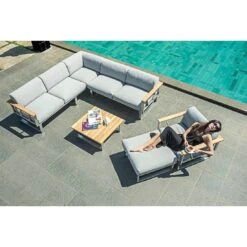 Zebra Belvedere Ecklounge Edelstahl/Olefin Edelstahl/Grau -Garten Leben zebra belvedere loungeecke edelstahl olefin edelstahl grau 1167488 4