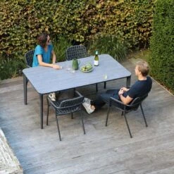 Zebra Costa Stapelsessel Aluminium/Rope Graphit/Schwarz -Garten Leben zebra costa stapelsessel aluminium rope 1453367 3