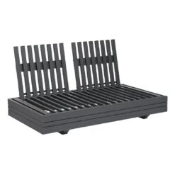 Zebra Cubo Gartensofa Aluminium/Olefin Graphit/Dunkelgrau -Garten Leben zebra cubo 2 sitzersofa aluminium olefin graphit dunkelgrau 1296661 4