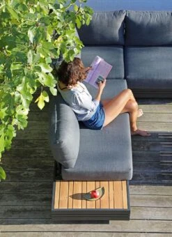 Zebra Cubo Ecklounge 2-tlg. Aluminium/Olefin Graphit/Dunkelgrau -Garten Leben zebra cubo ecklounge 2 tlg aluminium olefin 1466798 7