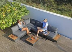 Zebra Cubo Ecklounge 3-tlg. Aluminium/Olefin Graphit/Dunkelgrau