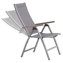 Zebra Fly Klappsessel Aluminium/Textilene Elegance Grey/Dark Grey -Garten Leben zebra fly klappsessel aluminium textilene 1353476 5