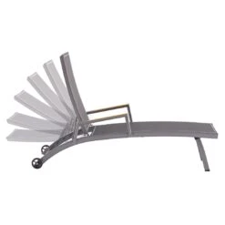 Zebra Fly Gartenliege Aluminium/Textilene Elegance Grey/Dark Grey -Garten Leben zebra fly stapelliege aluminium textilene 1353553 3