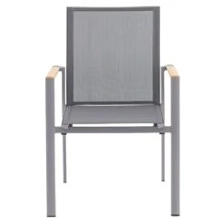 Zebra Fly Stapelsessel Aluminium/Textilene Elegance Grey/Dark Grey -Garten Leben zebra fly stapelsessel aluminium textilene 1353509 2