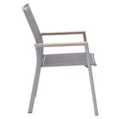 Zebra Fly Stapelsessel Aluminium/Textilene Elegance Grey/Dark Grey -Garten Leben zebra fly stapelsessel aluminium textilene 1353509 3