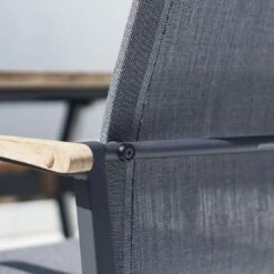 Zebra Felix Gartenmöbelset 4-tlg. Mit Gartentisch Ø135cm Inkl. Drehplatte Mitternachtsgrau -Garten Leben zebra gartenmoebelset 4 tlg mit gartentisch durchm135cm inkl drehplatte 1367193 7