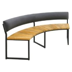 Zebra Onyx Gartenbank Aluminium/Teak/Tuvatextil Graphit/Turmalin Grey