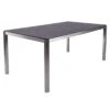 Zebra Opus Gartentisch 160x90cm Edelstahl/HPL Silber/Volcanic Stone