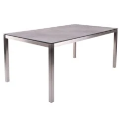 Zebra Opus Gartentisch 210x100cm Edelstahl/HPL Silber/Scratched Grey